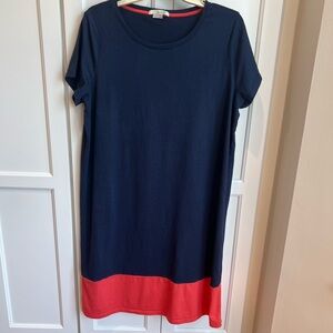 Boden Navy and Orange Dress